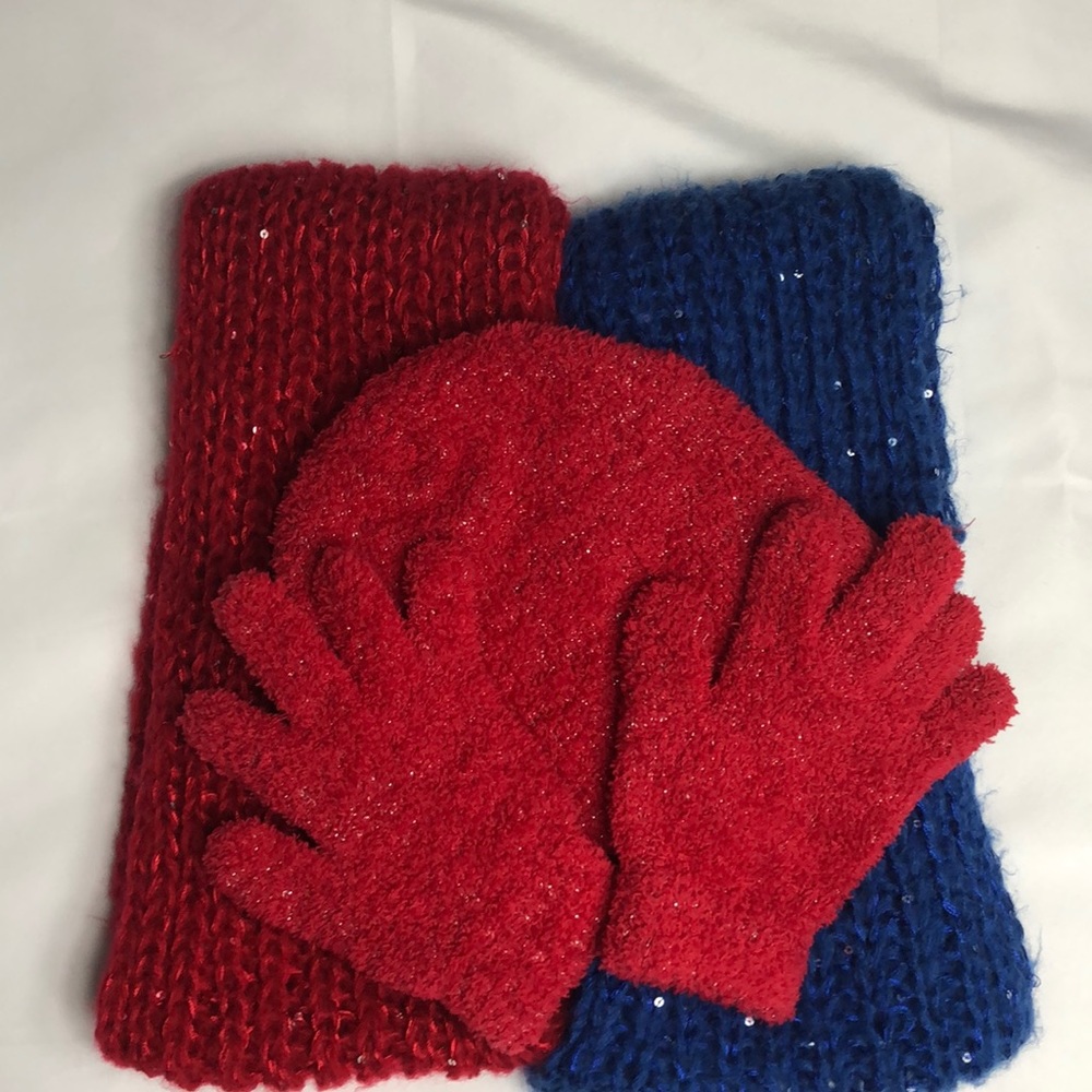 Kids Girl/ Boy Scarves and Hat, glove Set